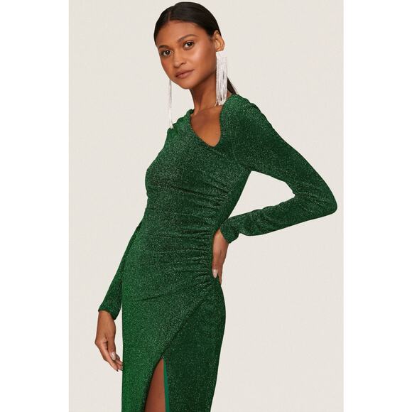 Alexia Admor Metallic Dress Green Womens Size XL - Picture 1 of 14